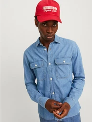 Jack & Jones Hemd JJETravis Hellblau/Blau