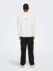 ONLY & SONS Sweatshirt Polokragen Viertelknopfleiste Regular Fit (7994) Wei (7994)