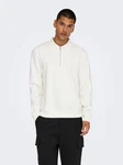 ONLY & SONS Sweatshirt Polokragen Viertelknopfleiste Regular Fit (7994) Wei (7994)