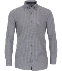 CASAMODA Langarmhemd Comfort Fit Hellblau/Dunkelblau/Grau/Blau