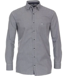 CASAMODA Langarmhemd Comfort Fit Hellblau/Dunkelblau/Grau/Blau