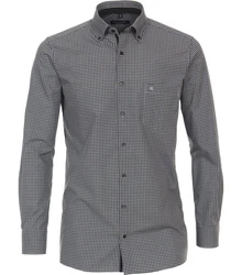 CASAMODA Langarmhemd Comfort Fit Hellblau/Dunkelblau/Grau/Dunkelgrau