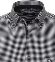 CASAMODA Langarmhemd Comfort Fit Hellblau/Dunkelblau/Grau/Dunkelgrau