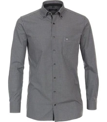CASAMODA Langarmhemd Comfort Fit Hellblau/Dunkelblau/Grau/Dunkelgrau