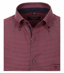 CASAMODA Langarmhemd Comfort Fit Dunkelrot/Rot/Bordeaux