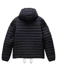 Napapijri Steppjacke mit Kapuze LAPAZ (1-St) Schwarz/Dunkelblau/Grau/Blau