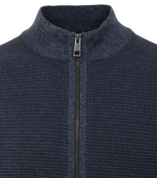 CASAMODA Strickjacke Dunkelblau/Grau