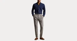 Polo Ralph Lauren Langarmhemd Custom Fit Dunkelblau/Hellblau/Blau