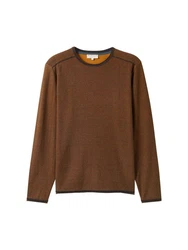 TOM TAILOR Strickpullover Braun/Orange/Dunkelbraun