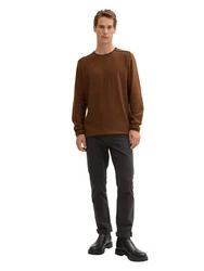 TOM TAILOR Strickpullover Braun/Orange/Dunkelbraun