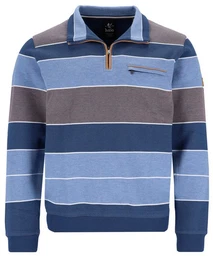 Sweatshirt Herren Sweatshirt mit Troyerkragen (1-tlg) Stay Fresh bgelfrei