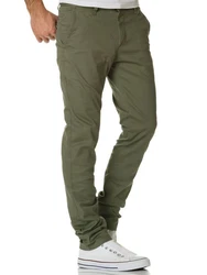 Amaci&Sons Herren Regular Slim Stretch Chino Hose Fit 7009-10 Khaki/Dunkelgrün