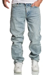 Amaci&Sons Weite Jeans BOX HILL 90s Straight Jeans Blau/Hellblau/Grau