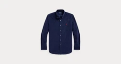 Polo Ralph Lauren Langarmhemd Custom Fit Dunkelblau/Blau