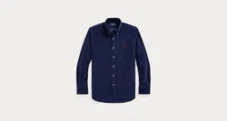 Polo Ralph Lauren Langarmhemd Custom Fit Dunkelblau/Blau