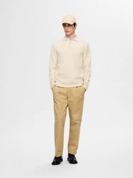 SELECTED HOMME Poloshirt SLHCLEMENTS DETAIL Weiß/Khaki/Beige/Orange/Braun