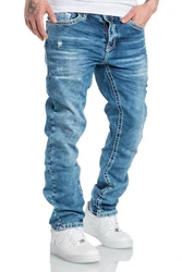 Amaci&Sons Stretch-Jeans Columbus Herren Regular Slim Denim Hose 