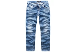 Amaci&Sons Herren Dicke Nähte Destroyed Jeans Regular Slim Denim Hose Fit 7983WC 