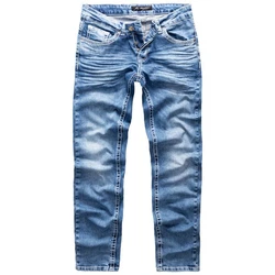Amaci&Sons Herren Dicke Nähte Destroyed Jeans Regular Slim Denim Hose Fit 7983WC 