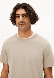 Armedangels T-Shirt MAARKOS Beige/Khaki/Braun