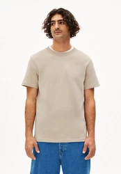 Armedangels T-Shirt MAARKOS Beige/Khaki/Braun