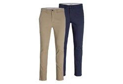 Jack & Jones Chinohose JJIMacro JJDave Khaki/Beige/Hellblau