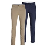 Jack & Jones Chinohose JJIMacro JJDave Khaki/Beige/Hellblau