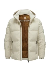 Milestone Steppjacke MSCordoba mit Logo Badge Beige/Khaki