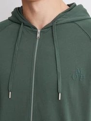 Marc O'Polo Kapuzensweatshirt Heavy Jersey Dunkelgrün/Grün