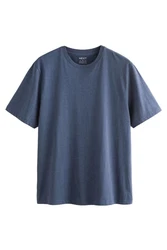 Next Essential T-Shirt mit Rundhalsausschnitt Grau/Dunkelblau/Blau