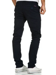 Amaci&Sons Herren Slim Fit Chino Hose Jeans 7100 Dunkelblau/Blau