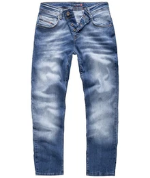 Straight-Jeans Herren Jeans Stonewashed Blau RC-2358