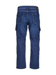 Mill&Tailor Cargojeans 6 Pocket Style Denim Regular Straight-Cut Blau/Dunkelblau/Hellblau