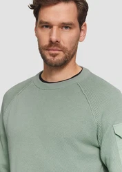s.Oliver Strickpullover Grün/Dunkelgrün/Hellgrün