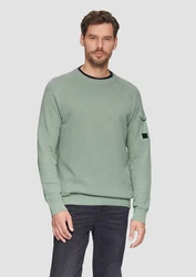 s.Oliver Strickpullover Grün/Dunkelgrün/Hellgrün