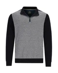 Hajo Sweatshirt mit Kängurutaschen Dunkelblau/Grau/Dunkelgrau/Blau
