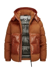 Milestone Steppjacke MSNaples Braun/Orange/Rot