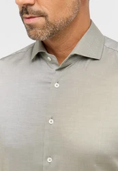 Eterna Langarmhemd MODERN FIT Grau/Khaki/Hellgrün