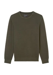 Marc O'Polo Rundhalspullover Dunkelgrün/Khaki