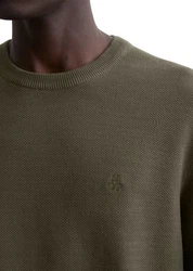 Marc O'Polo Rundhalspullover Dunkelgrün/Khaki