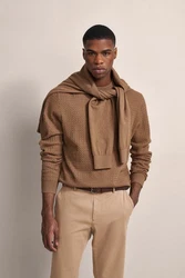 bugatti Strickpullover Braun/Orange/Beige