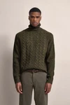 bugatti Rollkragenpullover Dunkelgrün