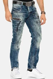 5-Pocket-Jeans Jeans im lssigen Biker-Stil, C-1178