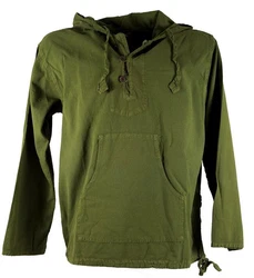 Guru-Shop Sweater Ethno Sweatshirt Hippie Goa oliv