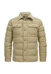 Milestone Steppjacke MSNewport mit Logo Badge Khaki/Braun/Beige/Dunkelgrün