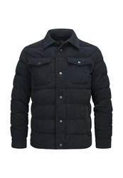 Milestone Steppjacke MSNewport mit Logo Badge Dunkelblau/Schwarz/Blau/Hellblau