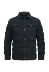 Milestone Steppjacke MSNewport mit Logo Badge Dunkelblau/Schwarz/Blau/Hellblau