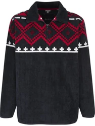 Babista Fleecepullover Sweatshirt Style BELLAVUNZO mit Reißverschluss blau/dunkelblau