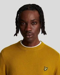 Lyle & Scott Strickpullover Rundhalsausschnitt Gelb