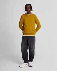 Lyle & Scott Strickpullover Rundhalsausschnitt Gelb